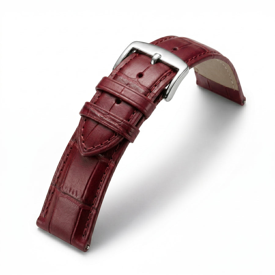 Orvani Signature Leather Strap — Burgundy (20mm)
