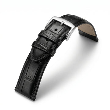 Orvani Signature Leather Strap — Classic Black (20mm)
